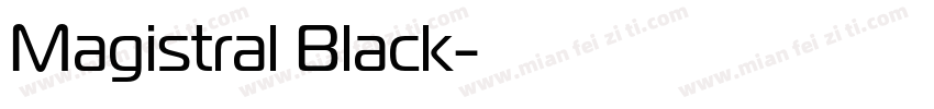 Magistral Black字体转换